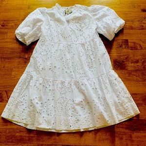 Tuckernuck x Cameron Eubanks Wimberly White Eyelet Lace Palmer Dress sz XL Euc